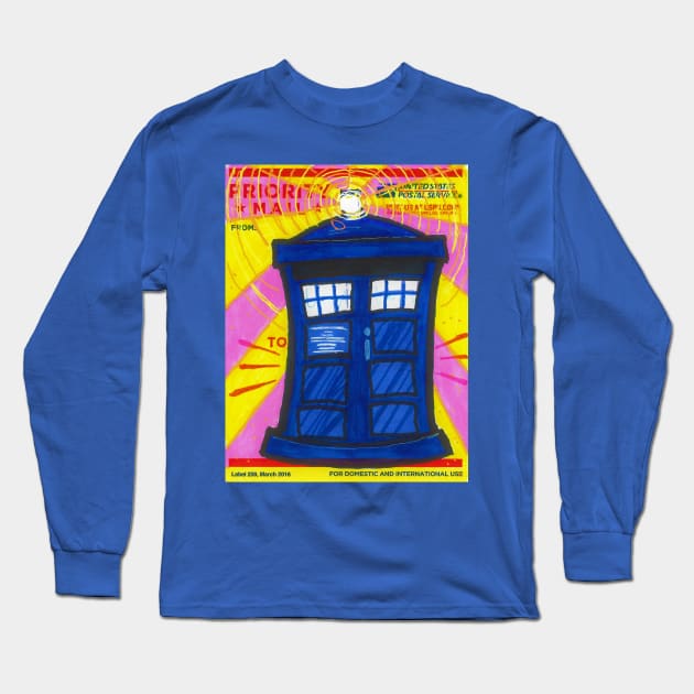 Squishy Police Box slap Long Sleeve T-Shirt by Phosfate